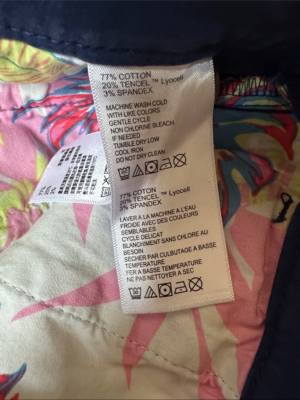 Tommy Bahama Deep Blue Casual Cotton Shorts - Picture 6 of 6